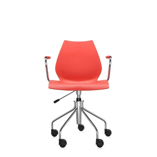 Kartell Maui swivel armchair in polypropylene Purple 4M - Buy now on ShopDecor - Discover the best products by KARTELL design