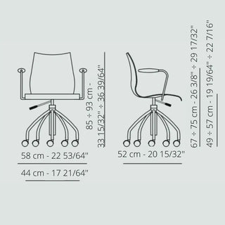 Kartell Maui swivel armchair in polypropylene - Buy now on ShopDecor - Discover the best products by KARTELL design