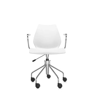 Kartell Maui swivel armchair in polypropylene Zinc white 2M - Buy now on ShopDecor - Discover the best products by KARTELL design