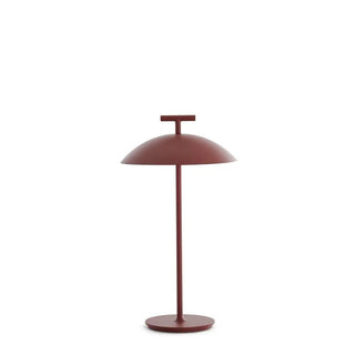 Kartell Mini Geen-A steel portable table lamp LED battery version for outdoor use Brick Red MA - Buy now on ShopDecor - Discover the best products by KARTELL design