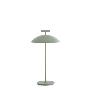 Kartell Mini Geen-A steel portable table lamp LED battery version for outdoor use Green VE - Buy now on ShopDecor - Discover the best products by KARTELL design