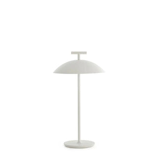 Kartell Mini Geen-A steel portable table lamp LED battery version for outdoor use White 03 - Buy now on ShopDecor - Discover the best products by KARTELL design