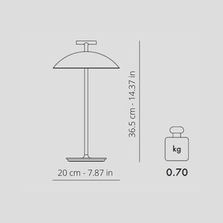 Kartell Mini Geen-A steel portable table lamp LED battery version for outdoor use - Buy now on ShopDecor - Discover the best products by KARTELL design