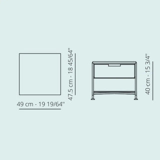 Kartell Mobil chest of drawers with shelf in PMMA