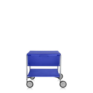 Kartell Mobil chest of drawers with shelf and wheels in PMMA Cobalt blue L2 1 drawer - Buy now on ShopDecor - Discover the best products by KARTELL design