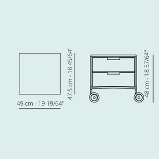 Kartell Mobil chest of drawers with wheels in PMMA - Buy now on ShopDecor - Discover the best products by KARTELL design