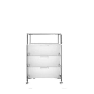 Kartell Mobil chest of drawers with shelf in PMMA