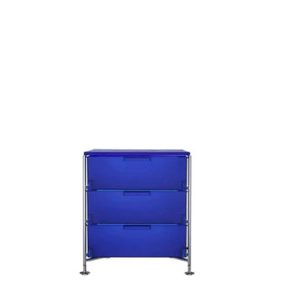 Kartell Mobil chest of drawers in PMMA Cobalt blue L2 3 drawers - Buy now on ShopDecor - Discover the best products by KARTELL design