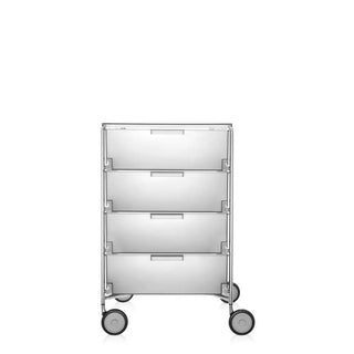 Kartell Mobil chest of drawers with wheels in PMMA Ice L1 4 drawers - Buy now on ShopDecor - Discover the best products by KARTELL design