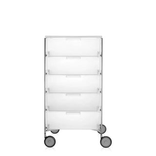 Kartell Mobil chest of drawers with wheels in PMMA Ice L1 5 drawers - Buy now on ShopDecor - Discover the best products by KARTELL design