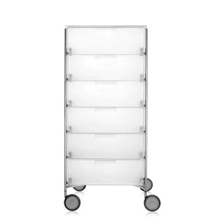 Kartell Mobil chest of drawers with wheels in PMMA Ice L1 6 drawers - Buy now on ShopDecor - Discover the best products by KARTELL design