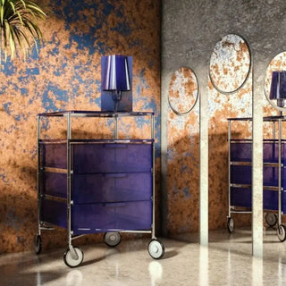 Kartell Mobil chest of drawers with shelf and wheels in PMMA - Buy now on ShopDecor - Discover the best products by KARTELL design