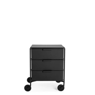 Kartell Mobil Mat chest of drawers with 3 drawers and wheels Black 09 - Buy now on ShopDecor - Discover the best products by KARTELL design