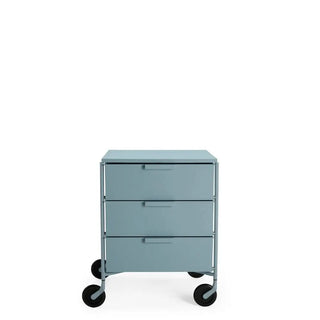 Kartell Mobil Mat chest of drawers with 3 drawers and wheels Light blue AZ - Buy now on ShopDecor - Discover the best products by KARTELL design