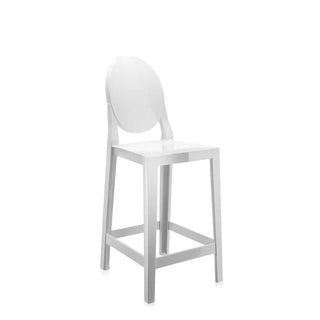 Kartell One More stool in polycarbonate Glossy white E5 h 65 cm - Buy now on ShopDecor - Discover the best products by KARTELL design