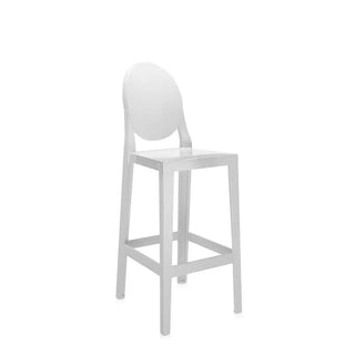 Kartell One More stool in polycarbonate Glossy white E5 h 75 cm - Buy now on ShopDecor - Discover the best products by KARTELL design