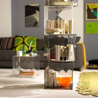 Kartell Optic cube-shaped container in PMMA
