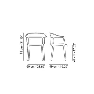 Kartell Papyrus armchair in polycarbonate - Buy now on ShopDecor - Discover the best products by KARTELL design