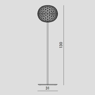 Kartell Planet dimmable floor lamp LED in technopolymer
