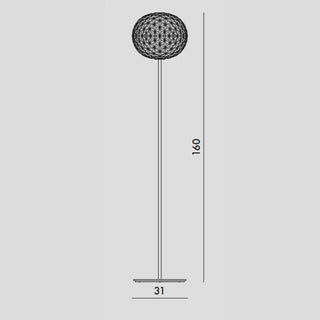Kartell Planet dimmable floor lamp LED in technopolymer