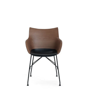 Kartell Q/Wood armchair in slatted ash Dark Wood & Black Structure SN - Buy now on ShopDecor - Discover the best products by KARTELL design