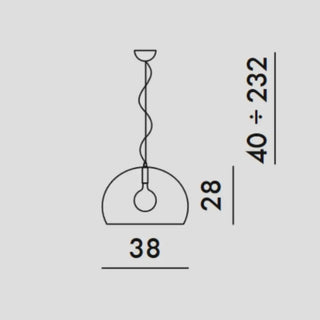 Kartell FL/Y suspension lamp in PMMA