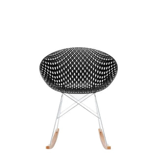 Kartell Smatrik rocking chair with chromed legs in polycarbonate