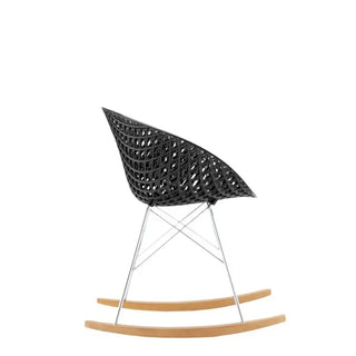 Kartell Smatrik rocking chair with chromed legs in polycarbonate