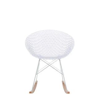 Kartell Smatrik rocking chair with chromed legs in polycarbonate