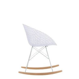 Kartell Smatrik rocking chair with chromed legs in polycarbonate