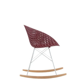 Kartell Smatrik rocking chair with chromed legs in polycarbonate