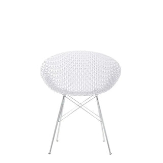 Kartell Smatrik armchair indoor in polycarbonate and chromed legs Crystal B4 & Chromed Structure - Buy now on ShopDecor - Discover the best products by KARTELL design