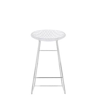 Kartell Smatrik stool in polycarbonate Crystal B4 & Chromed Structure - Buy now on ShopDecor - Discover the best products by KARTELL design