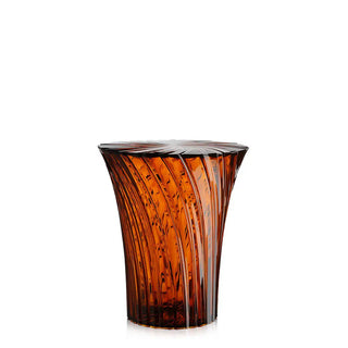 Kartell Sparkle side table/container with lid in PMMA Amber AM h 44 cm - Buy now on ShopDecor - Discover the best products by KARTELL design