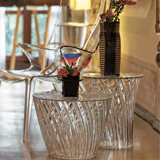 Kartell Sparkle side table/container with lid in PMMA - Buy now on ShopDecor - Discover the best products by KARTELL design