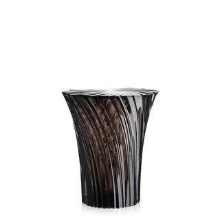 Kartell Sparkle side table/container with lid in PMMA Smoke grey J1 h 44 cm - Buy now on ShopDecor - Discover the best products by KARTELL design