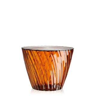 Kartell Sparkle side table/container with lid in PMMA Amber AM h 35 cm - Buy now on ShopDecor - Discover the best products by KARTELL design