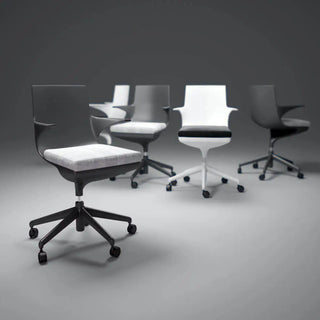Kartell Spoon Chair swivel chair in polypropylene with cushion - Buy now on ShopDecor - Discover the best products by KARTELL design