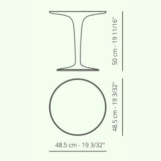 Kartell TipTop Kids side table for children in PMMA