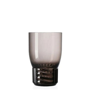 Kartell Trama water glass in technopolymer Smoke grey 30 - Buy now on ShopDecor - Discover the best products by KARTELL design