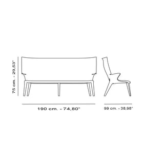 Kartell Uncle Jack sofa in polycarbonate - Buy now on ShopDecor - Discover the best products by KARTELL design