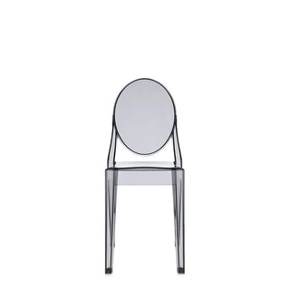 Kartell Victoria Ghost chair in polycarbonate Smoke grey P9 - Buy now on ShopDecor - Discover the best products by KARTELL design