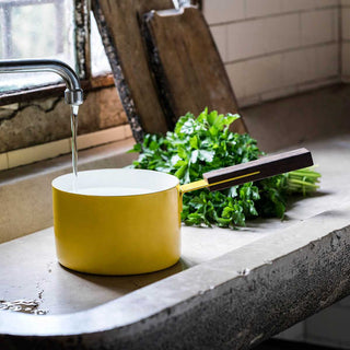 KnIndustrie The Saucepan Low Casserole with lid diam. 16 cm. - 6.29 in. - Buy now on ShopDecor - Discover the best products by KNINDUSTRIE design