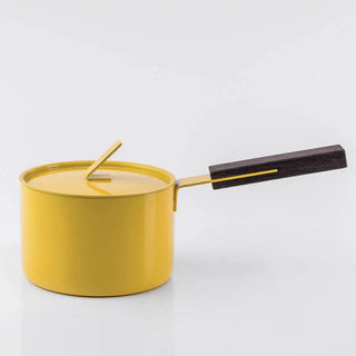 KnIndustrie The Saucepan Low Casserole with lid diam. 16 cm. - 6.29 in. - Buy now on ShopDecor - Discover the best products by KNINDUSTRIE design