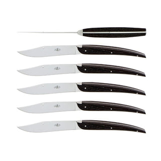 Forge de Laguiole Signature Christian Ghion for Gérald Passédat table knives set with ash tree handle 2006-09-01 00:00:00 +0200 - Buy now on ShopDecor - Discover the best products by FORGE DE LAGUIOLE design