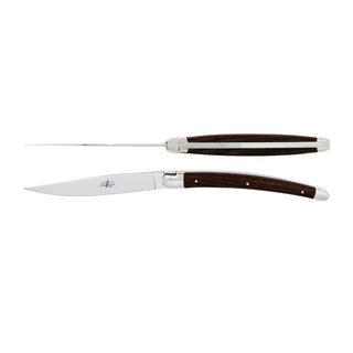Forge de Laguiole Signature Christian Ghion table knives set with ash tree handle Set 2 - Buy now on ShopDecor - Discover the best products by FORGE DE LAGUIOLE design