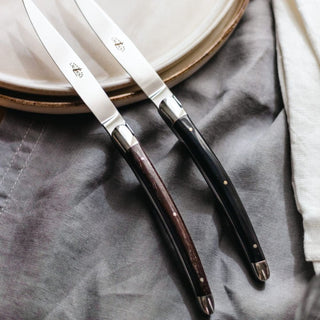 Forge de Laguiole Signature Christian Ghion table knives set with horn handle - Buy now on ShopDecor - Discover the best products by FORGE DE LAGUIOLE design