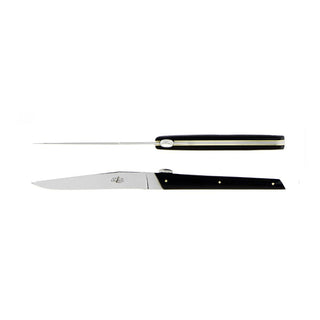 Forge de Laguiole Signature Olivier Gagnère table knives set with acrylic handle Black Set 2 - Buy now on ShopDecor - Discover the best products by FORGE DE LAGUIOLE design