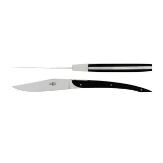 Forge de Laguiole Signature Eric Raffy table knives set with acrylic handle Set 2 - Buy now on ShopDecor - Discover the best products by FORGE DE LAGUIOLE design