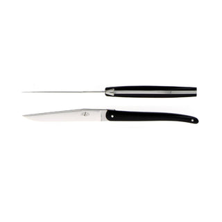Forge de Laguiole Signature Jean-Michel Wilmotte table knives set with acrylic handle Black Set 2 - Buy now on ShopDecor - Discover the best products by FORGE DE LAGUIOLE design